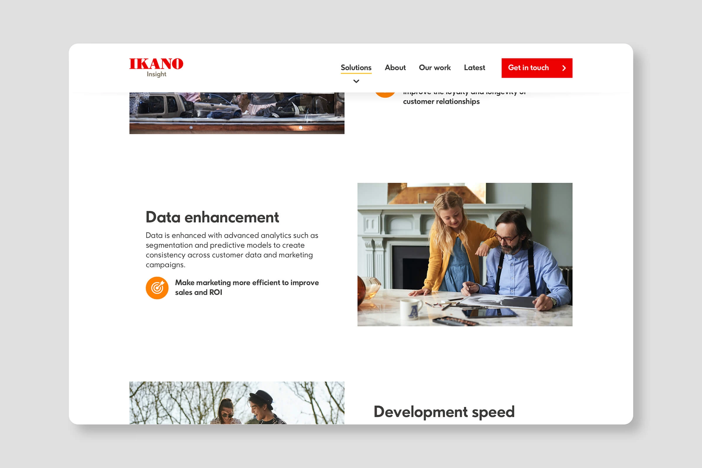 Ikano Website Screenshot - Data enhancement