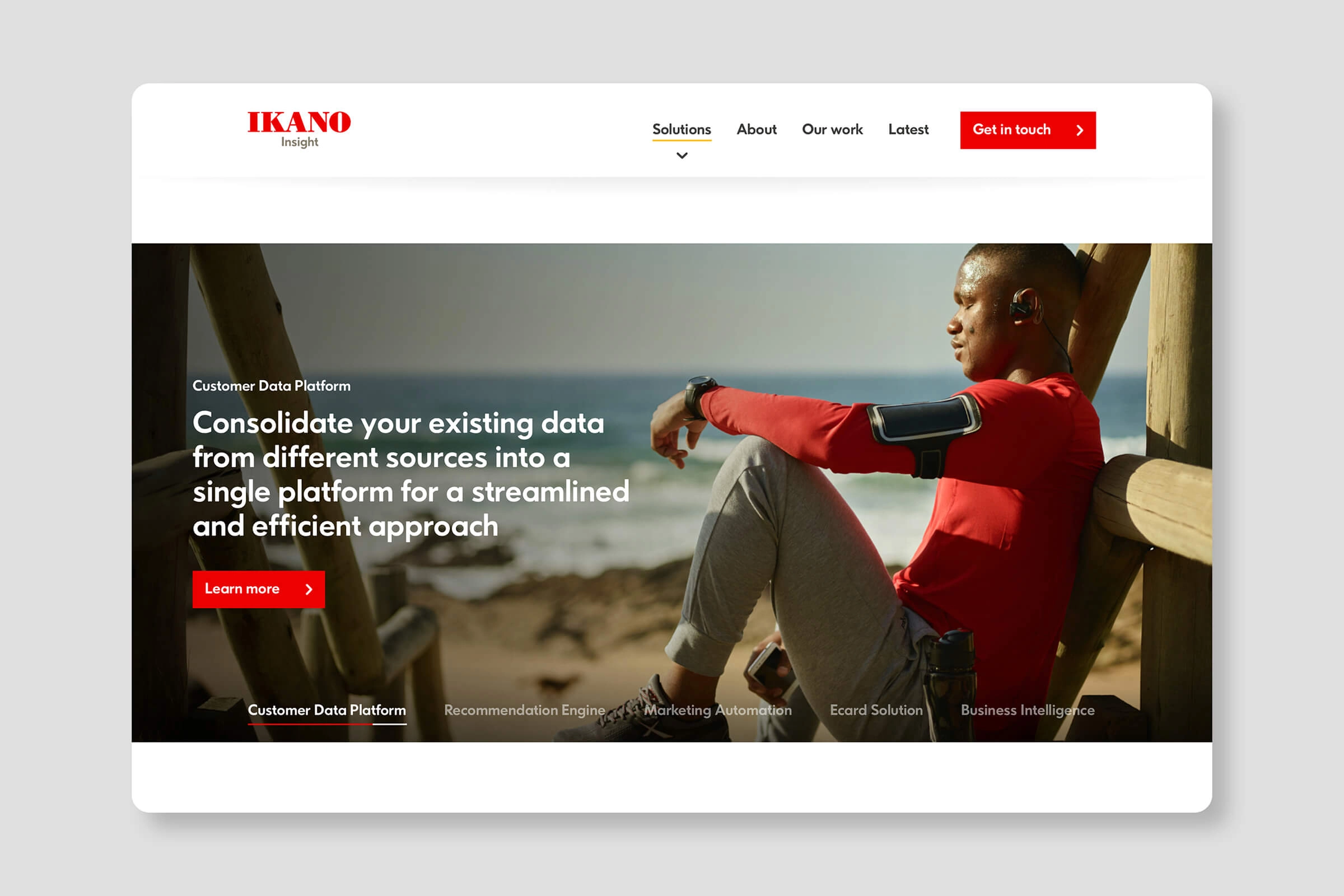Ikano Website Screenshot - Customer Data Platform