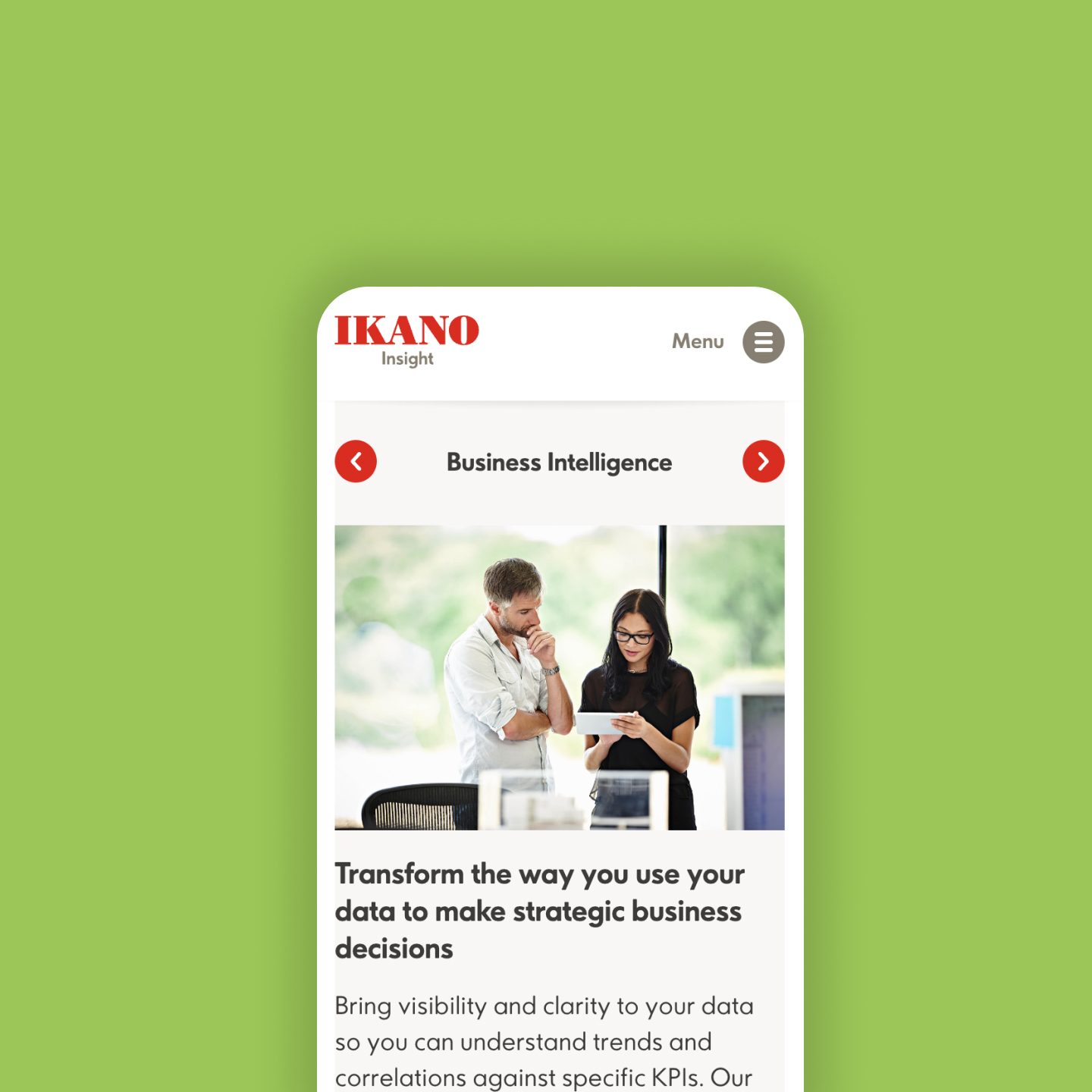 Ikano Website - responsive design