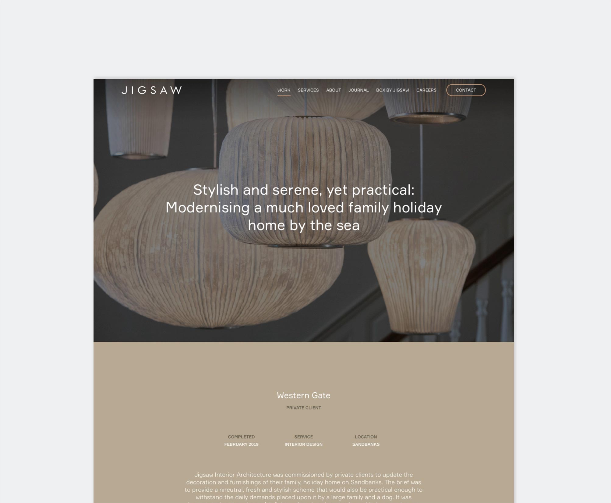 Jigsaw website project page