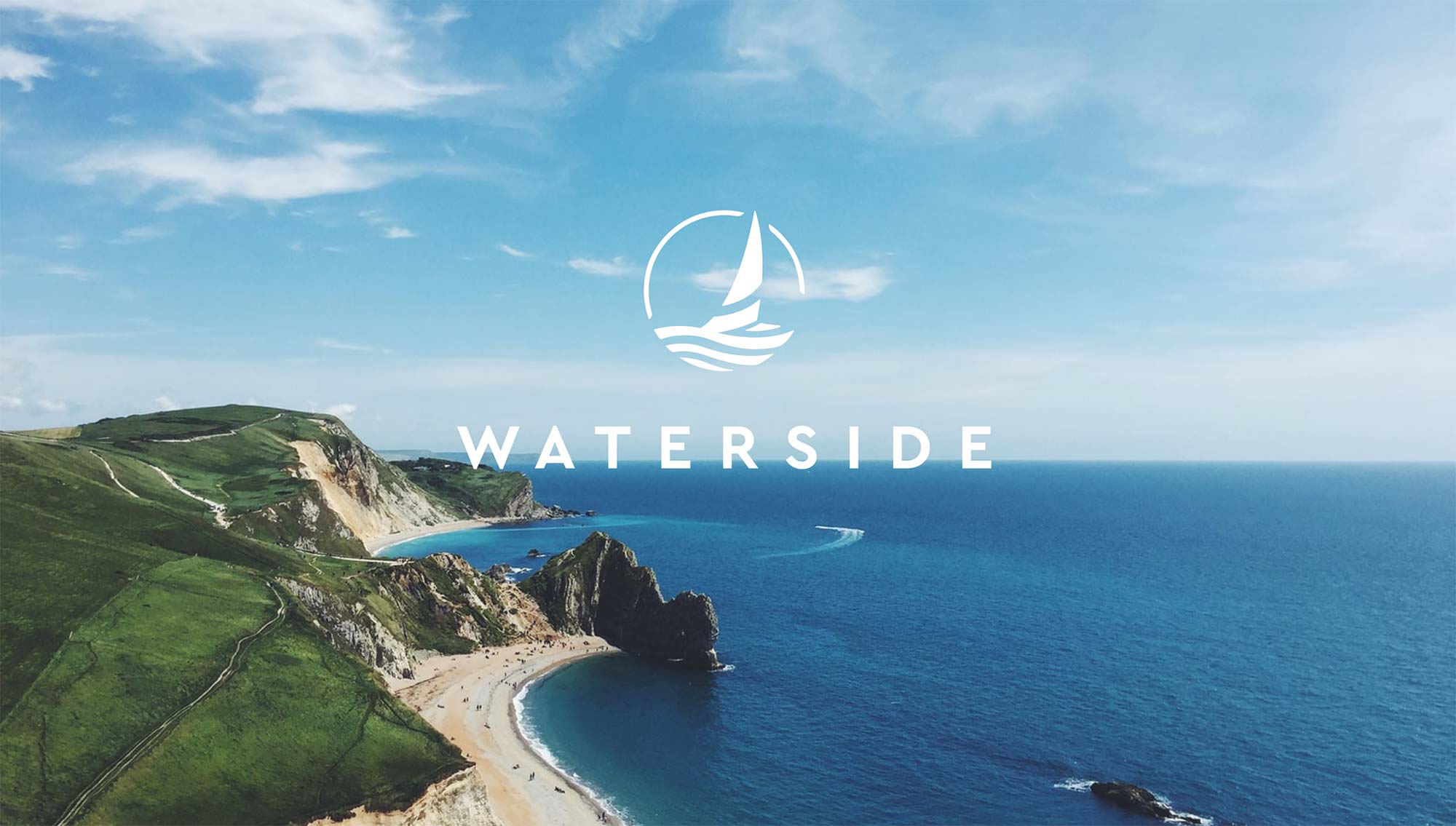 waterside logo on coastal image