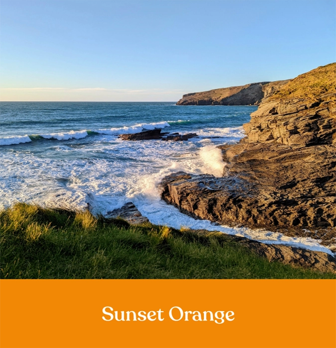 sunset orange colour
