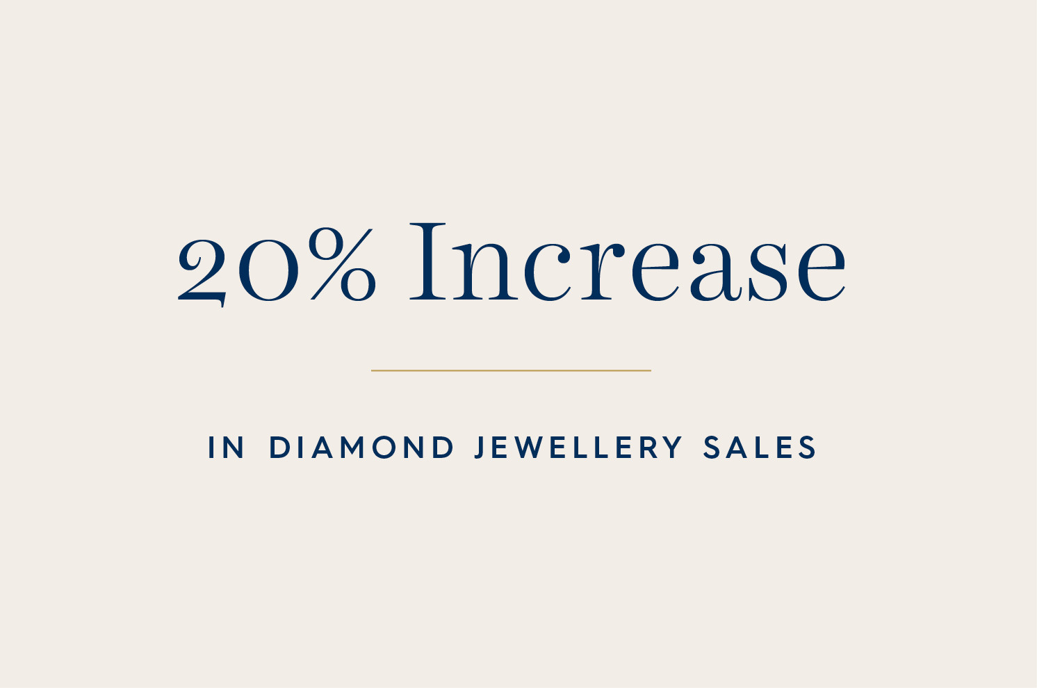 20% increase in diamond jewellery sales