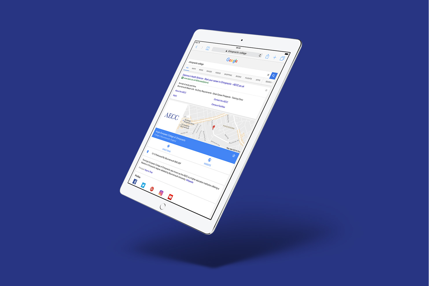 Using Google AdWords to drive new student applications to AECC