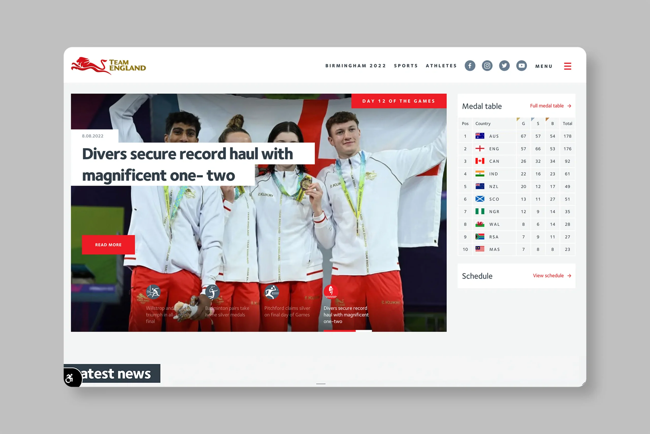 Commonwealth Games | Website & SEO Project | Salad