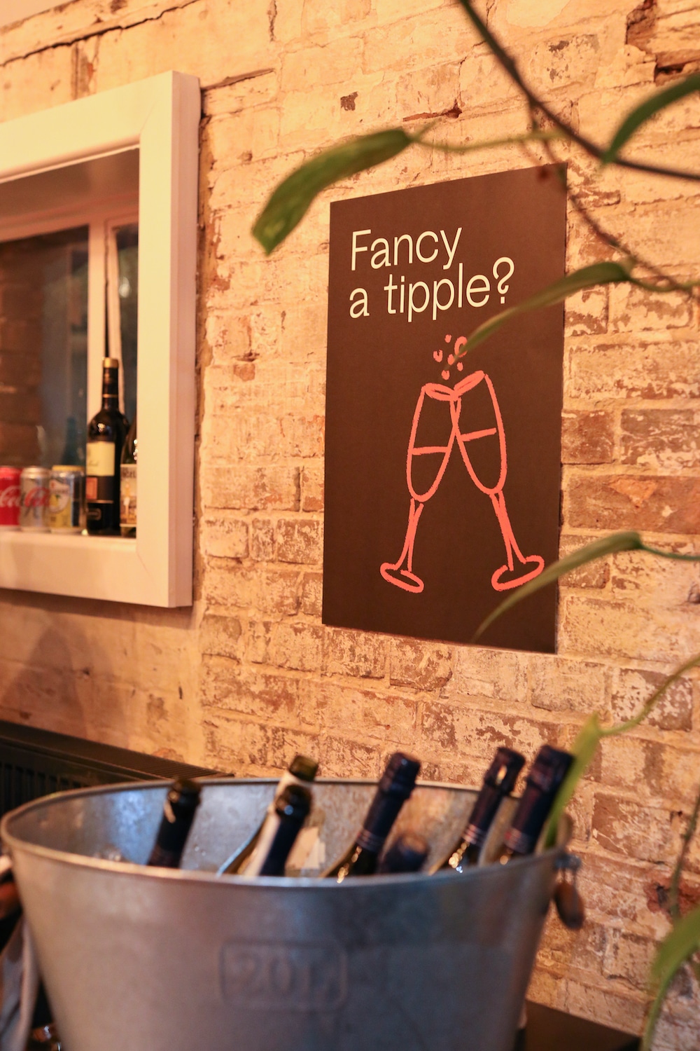 "Fancy a tipple" poster